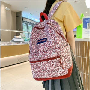 日系原宿风个性睿营桃心大学生书包韩版ins休闲简约百搭女生背包