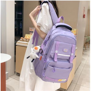 双肩包女森系小清新女生电脑背包睿营初中生高中生中学生书包批发