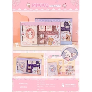 捷享学生用品套装MIKKO透明套装手账本日记便签手账本送人礼物