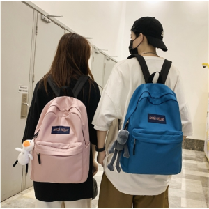 书包女ins风日系校园字母男女学生双肩包中学生电脑包大容量背包