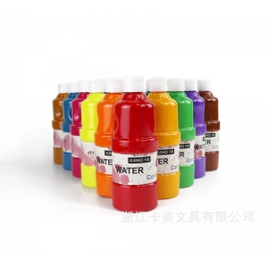 卡美250ML瓶装颜料丙烯水彩水粉油画初学者绘画涂鸦
