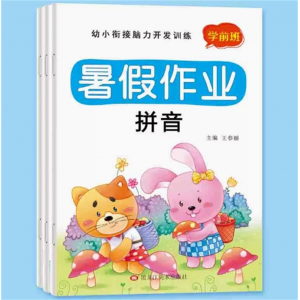 幼小衔接脑力开发训练暑假作业拼音 专项训练暑假练习册幼儿脑力开发综合训练学前班拼音语言数学