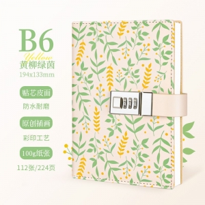 复古密码本亚马逊带锁笔记本加厚学生日记本高颜值手账本子