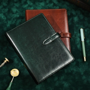 A5记事本文具用品复古笔记本PU仿皮notebook活页本笔记本logo