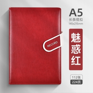 原创时尚简约斜形搭扣笔记本A5日记本变色PU记事本