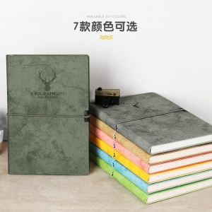A5/A7绑带本口袋本记事本简约皮面会议记录本笔记本企业logo