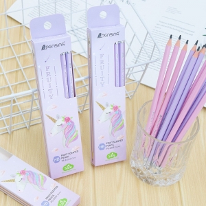 彭胜新品香味铅笔HB六角杆水果味小学生写字笔英文