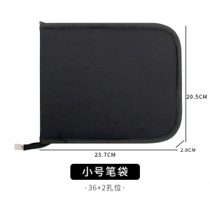 彩铅笔包36孔笔帘48孔彩色铅笔袋72色可折叠拉链画笔包帆布