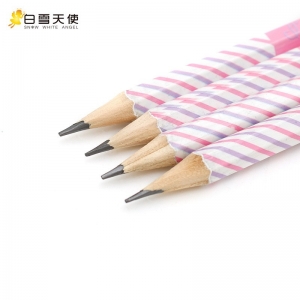 白雪天使小学生写字HB卡通铅笔卡通六角杆浓黑写不断杨木pencil