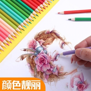 48色彩铅36色彩色铅笔儿童绘画涂鸦笔24色小学生12色六角杆18色