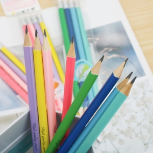 新款4支三角杆带橡皮hb铅笔opp袋小礼品学习