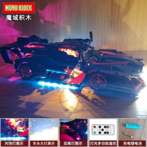 魔域文化MY88301阿波罗跑车模型兼容乐高小颗粒你拼装积木玩具