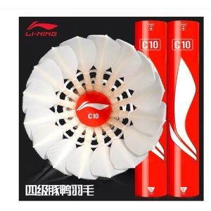 李宁C10羽毛球耐打王飞行稳定球馆俱乐部训练比赛用球12只装
