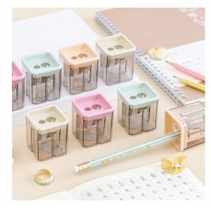创意莫兰迪色卷笔刀几何塑造型组装削笔器卡通办公纯色铅笔刀礼物