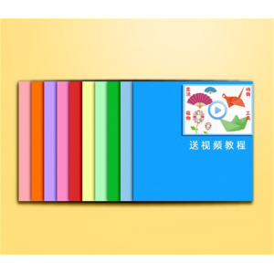 手工diy儿童剪纸折纸 幼儿园礼物批发 绘画涂色正方形10色