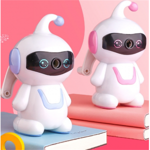 创意文具小学生奖品可爱卡通机器人手摇卷笔刀儿童学习用品铅笔刀
