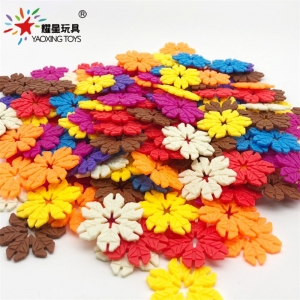 儿童加厚大号塑料树叶雪花片幼儿园益智拼插积木早教拼装桌面玩具