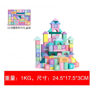 益智积木大颗粒儿童木质积木批发拼装积木早 教玩具