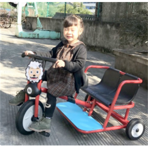 幼儿园儿童游乐设施儿童童车系列豪华单人三轮黄包车