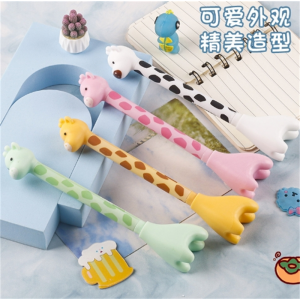 新款创意长颈鹿中性笔可爱高颜值学生文具奖品办公用品活动礼品