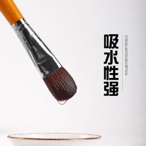 凡高黑尾颜料油画 水彩水粉笔黄色长杆吊套件 狼毫油画笔