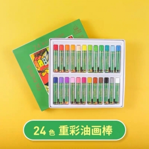 青竹重彩油画棒儿童无甲醛油画棒36色小学生幼儿园浓彩水溶性
