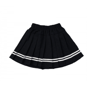 藏蓝白边裙 儿童表演服背带裙背心裙英伦学院风女童百褶裙jk格裙果果同学