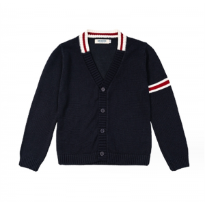 藏蓝开衫 果果同学春秋幼儿园园服开衫三件套小学生校服班服英伦风毛衣套装
