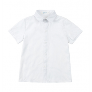 白色短袖衬衣 小学生校服班服短袖衬衣套装安果儿幼儿园园服夏装六一儿童演出服