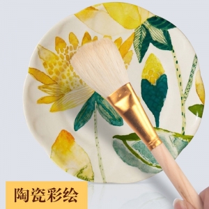 绘画彩笔羊毛笔刷软头S笔陶瓷描金工艺水彩油画画笔油漆毛刷