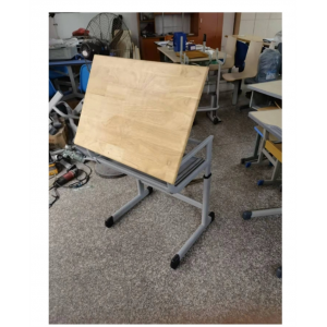 绘画桌美术桌学校中小学生美术教室桌椅实木绘图桌画图桌