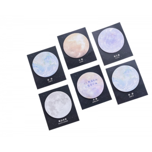 创意星球系列便利贴圆形可撕便签小本子办公记事N次贴