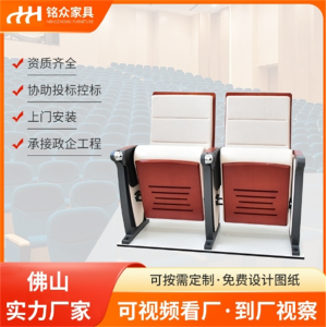 报告厅礼堂椅排椅会议室学校演播厅可折叠带写字板多功能椅影院椅