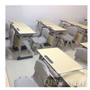 奇人课桌椅培训学校单人双人课桌中小学课桌椅 成人培训桌