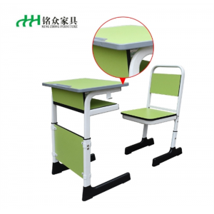 舒适注塑封边学生课桌椅 培训小大学生台 学校单人儿童学习课桌椅