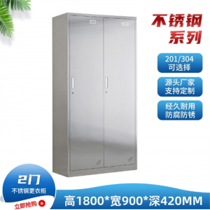 2门更衣柜 不锈钢文件柜加厚多层存放柜药品柜医院档案柜不锈钢西药柜304
