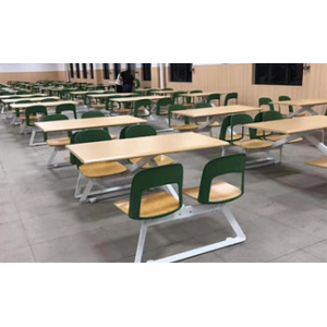 学校工厂员工餐厅桌子快餐小吃烧烤4人不锈钢餐桌食堂桌椅组合