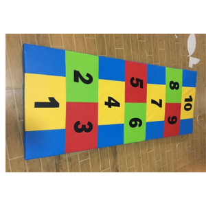 幼儿园数字游戏地垫四联软体体操垫家用儿童室内垫子早教亲子园