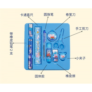 可爱卡通文具9件套 儿童学习奖品小学生礼物创意文具套装厂家直销