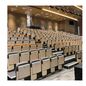 礼堂椅电影院木质连排座椅带写字板学校阶梯教室联排会议座椅
