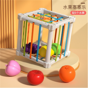 玩具彩虹水果塞塞乐认知配对婴幼儿玩具益智早教启蒙抓握训练