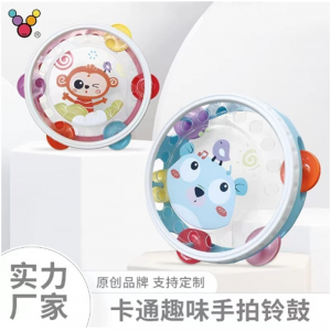 婴儿手拍鼓铃鼓奥尔夫手摇铃6个月以上新生宝宝0-1岁益智早教玩具