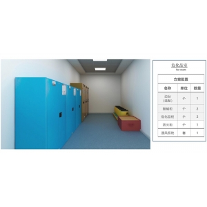大风教育设备 实验室建设系列-危化品室 配置酸碱柜 危化品柜 防火柜
