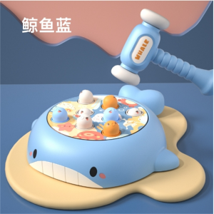 儿童益智敲打玩具鲸鱼打地鼠电动打地鼠机趣味音乐发声玩具1-3岁