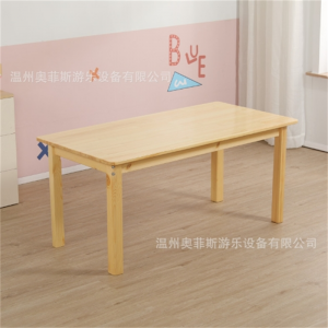 樟子松桌子 儿童学习桌子幼儿园实木课桌椅套装培训班早教写字画画桌靠背椅