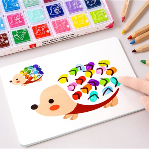 儿童手指画套装玩具画涂鸦画可水洗无毒幼儿园颜料手印手掌画印台