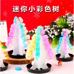 魔法圣诞树创意圣诞小礼品七彩结晶生长树纸树开花科学实验玩具