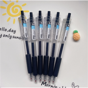 创意学生刷题笔简约ST笔尖按动中性笔0.5mm考试用按压式水性笔黑色