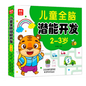 儿童全脑开发左右脑思维训练游戏数学早教启蒙书籍幼儿智力大开发 天津杨柳青画社