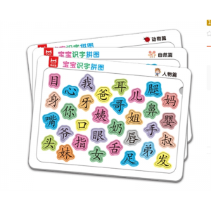 宝宝识字拼图启蒙早教2-6岁男孩女孩儿童趣味认字益智卡片板玩具